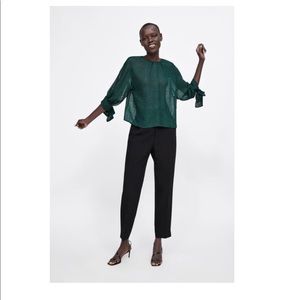 Zada textures pleated blouse